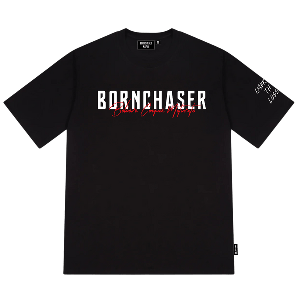 Believe Conquer Motivate T-shirt - Black - Bornchasermafia